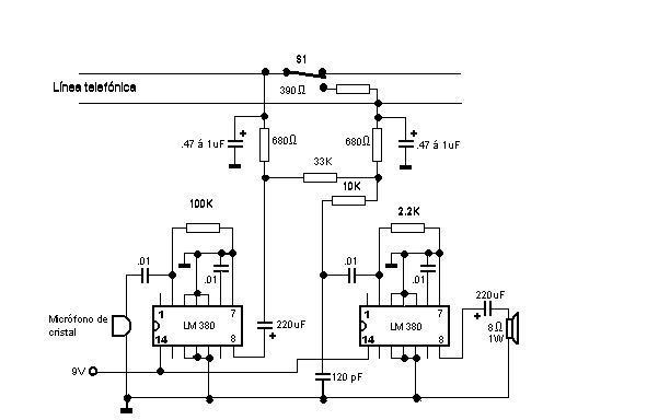 Amplificador para tel&eacute;fono